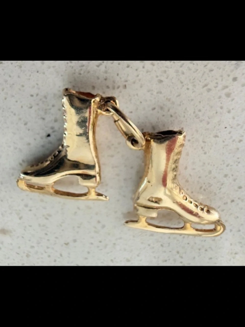 Vintage 14K Yellow Gold Ice Skating Boot Charms | 3 Grams | Marked 14K - Picture 2 of 4